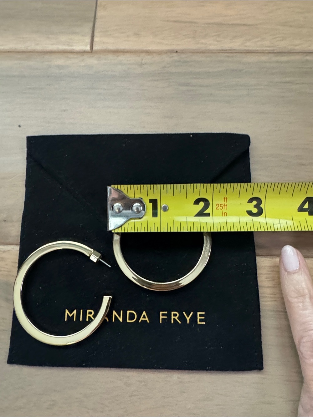 Miranda Frye 2” Gold Hoop Earrings - Picture 6 of 6